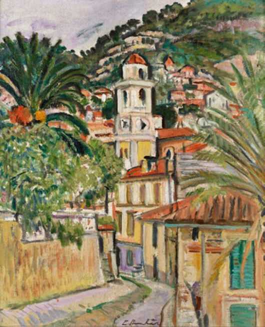 Villefranche (1928) by George Leslie Hunter, oil on canvas. Courtesy of a private collection and The Fleming Collection.